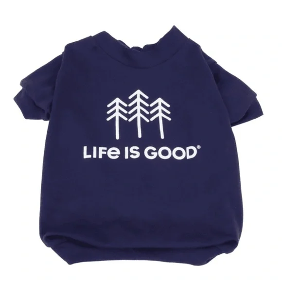 NWT Life is Good Navy Dog T-Shirt Size Small - Picture 1 of 4